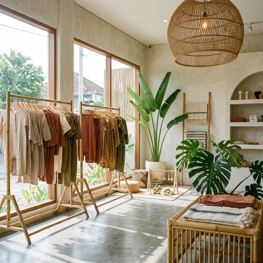 Kids playing on a beach in Bali, wearing light clothing