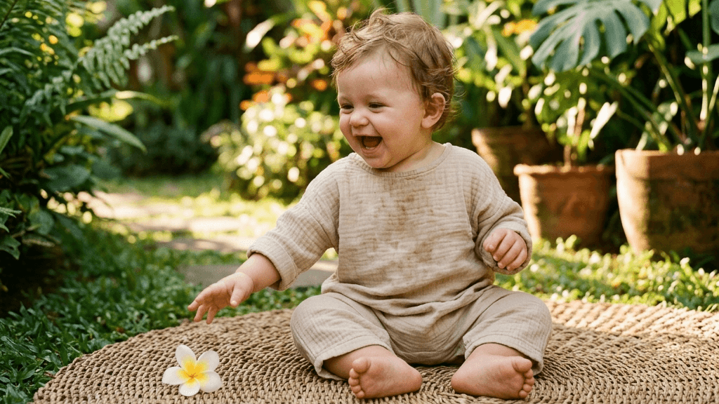 The Best Baby Outfit for a Long Flight to a Hot Country