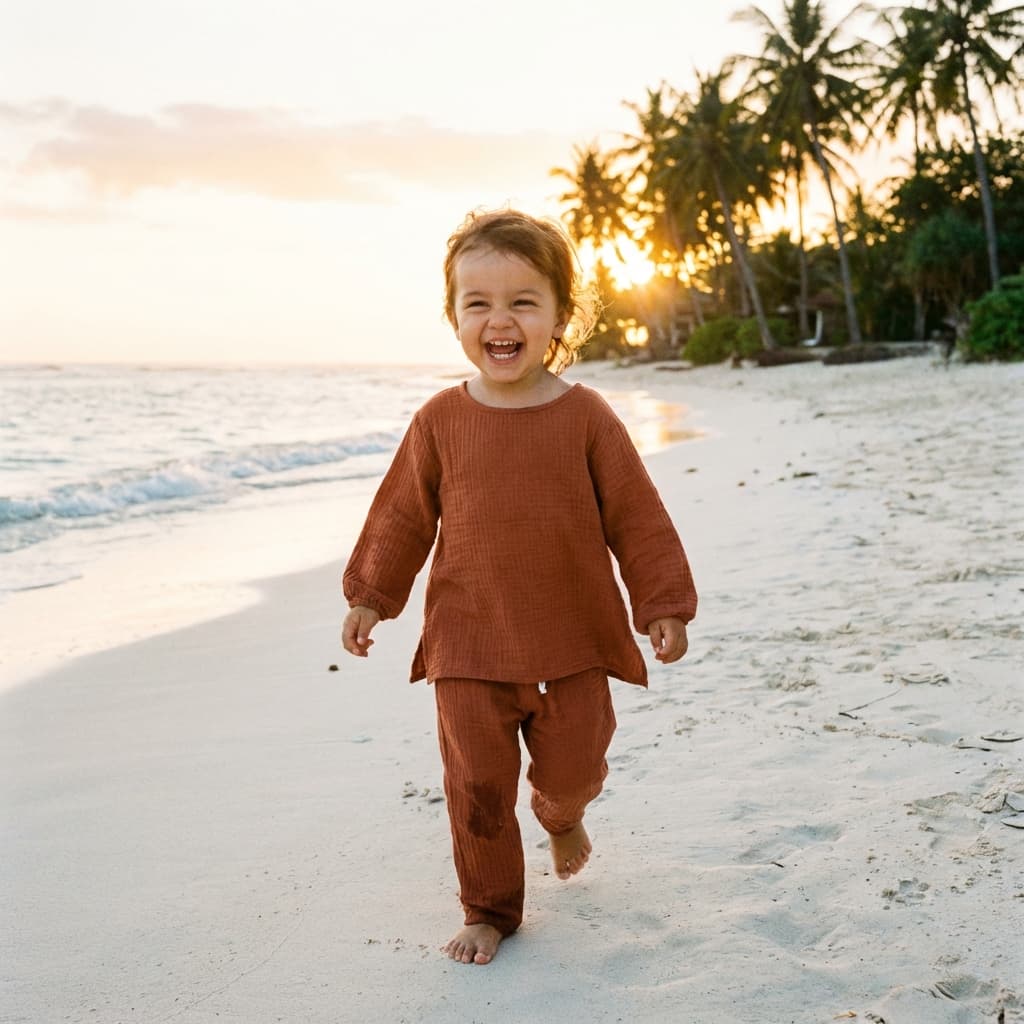 Kids playing at a waterpark in Bali