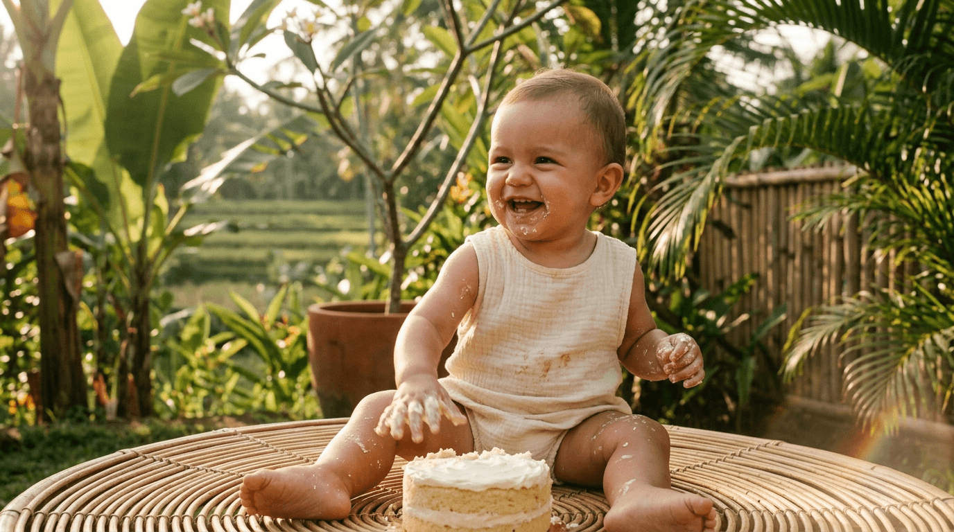 Bali Cake Smash Outfits: Cool, Rash-Free Baby Style